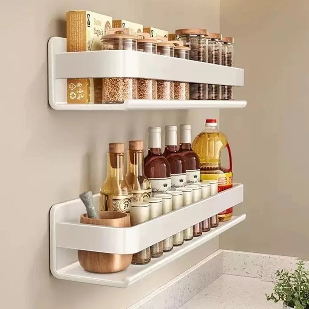 Bathroom Shelf Wall-Mounted Spice Rack Multifunctional