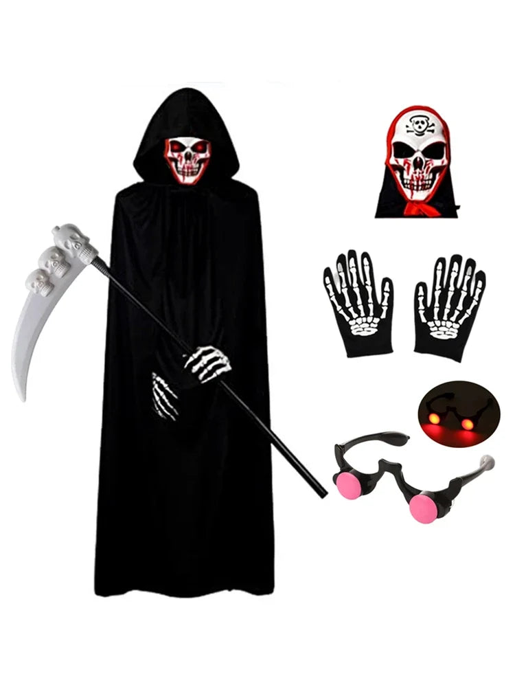 Kids' Grim Reaper Costume with Glowing Eyes