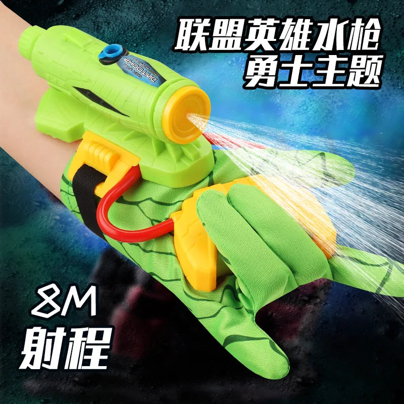 Superhero Figure Glove Water Launcher Set
