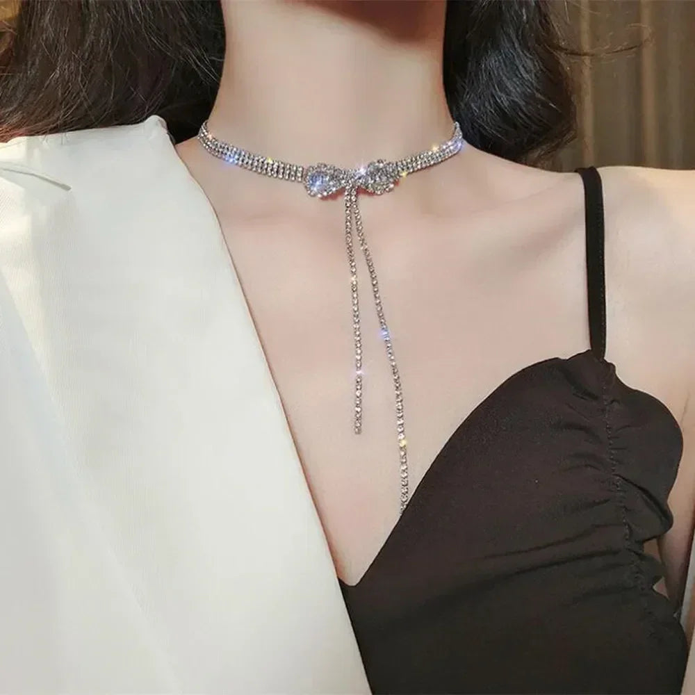 Pink Square Zircon-Style Pendant Necklace