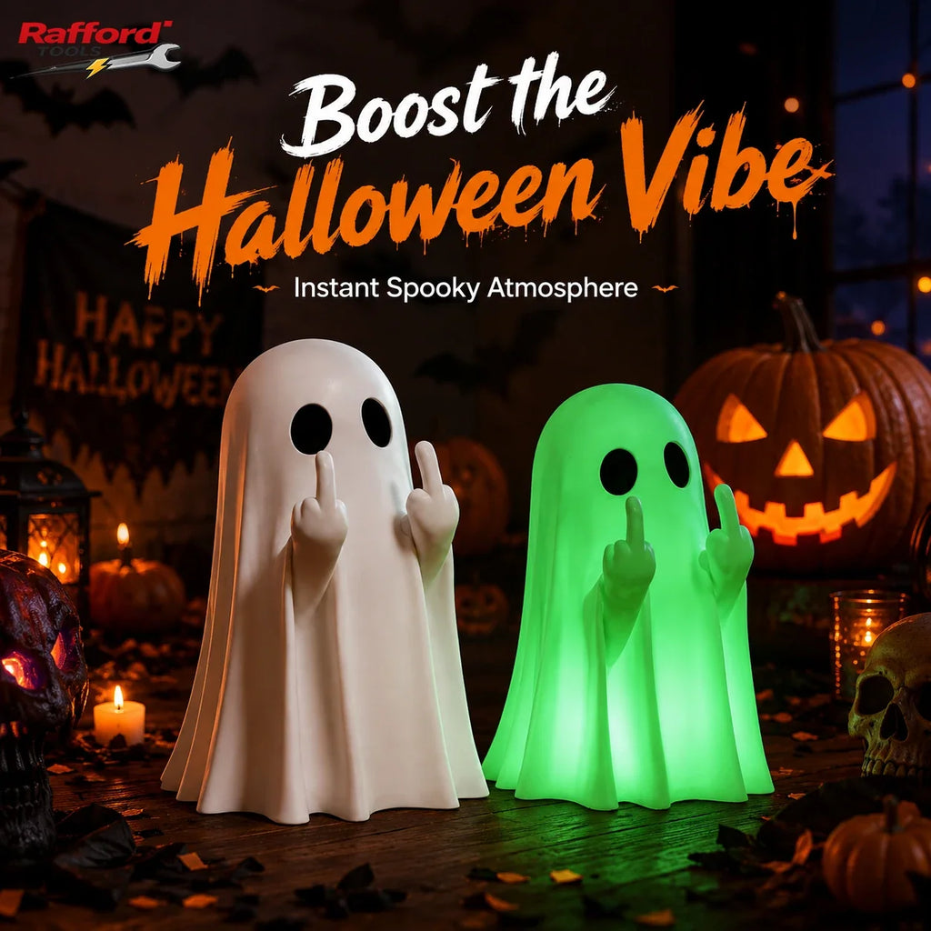 Middle Finger Ghost Statue Fluorescent Glow