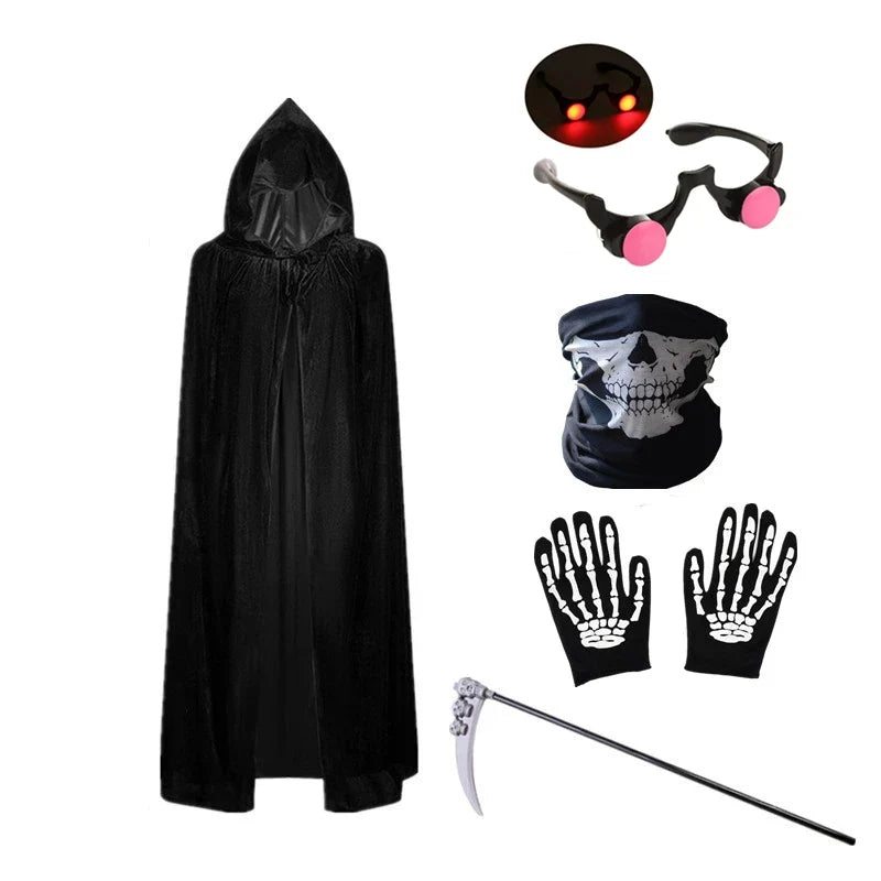 Kids' Grim Reaper Costume with Glowing Eyes