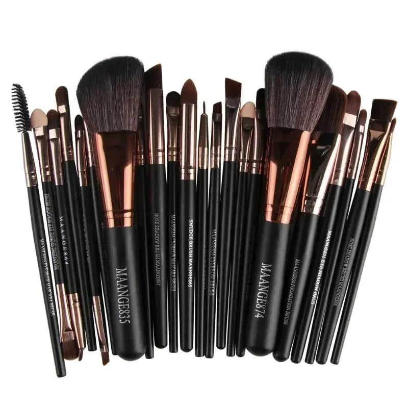 Professional Makeup Brush Set – 3, 13, or 22 Pieces