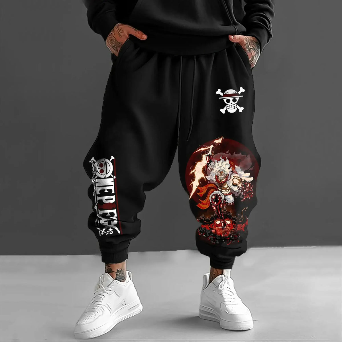 One Piece Graphic Joggers: Y2K Anime Streetwear Pants