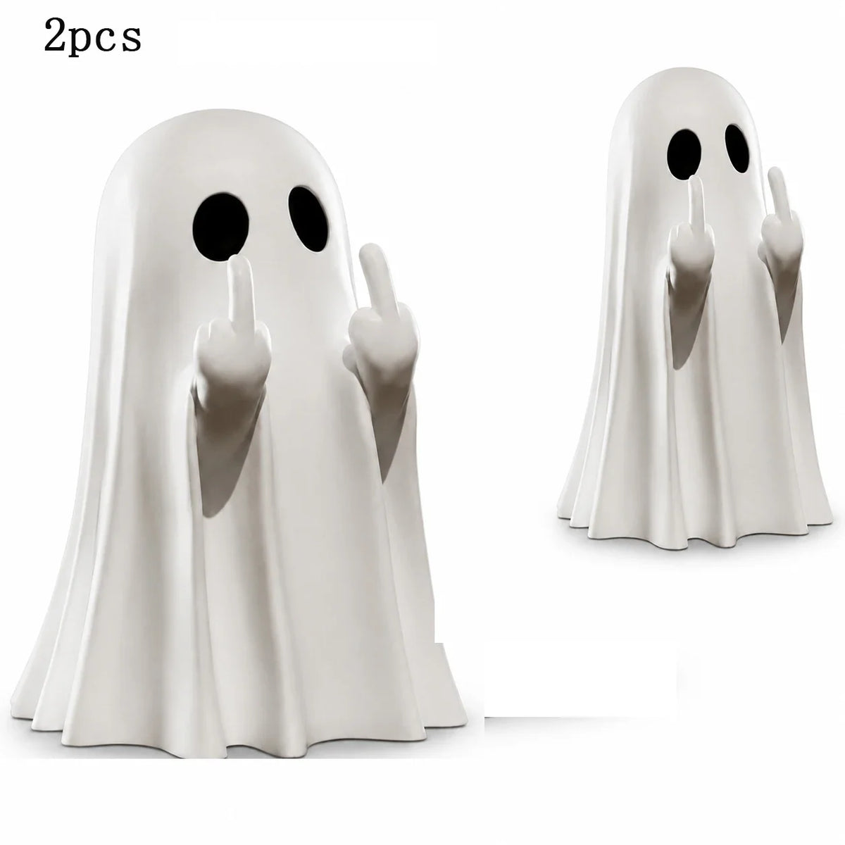 Middle Finger Ghost Statue Fluorescent Glow