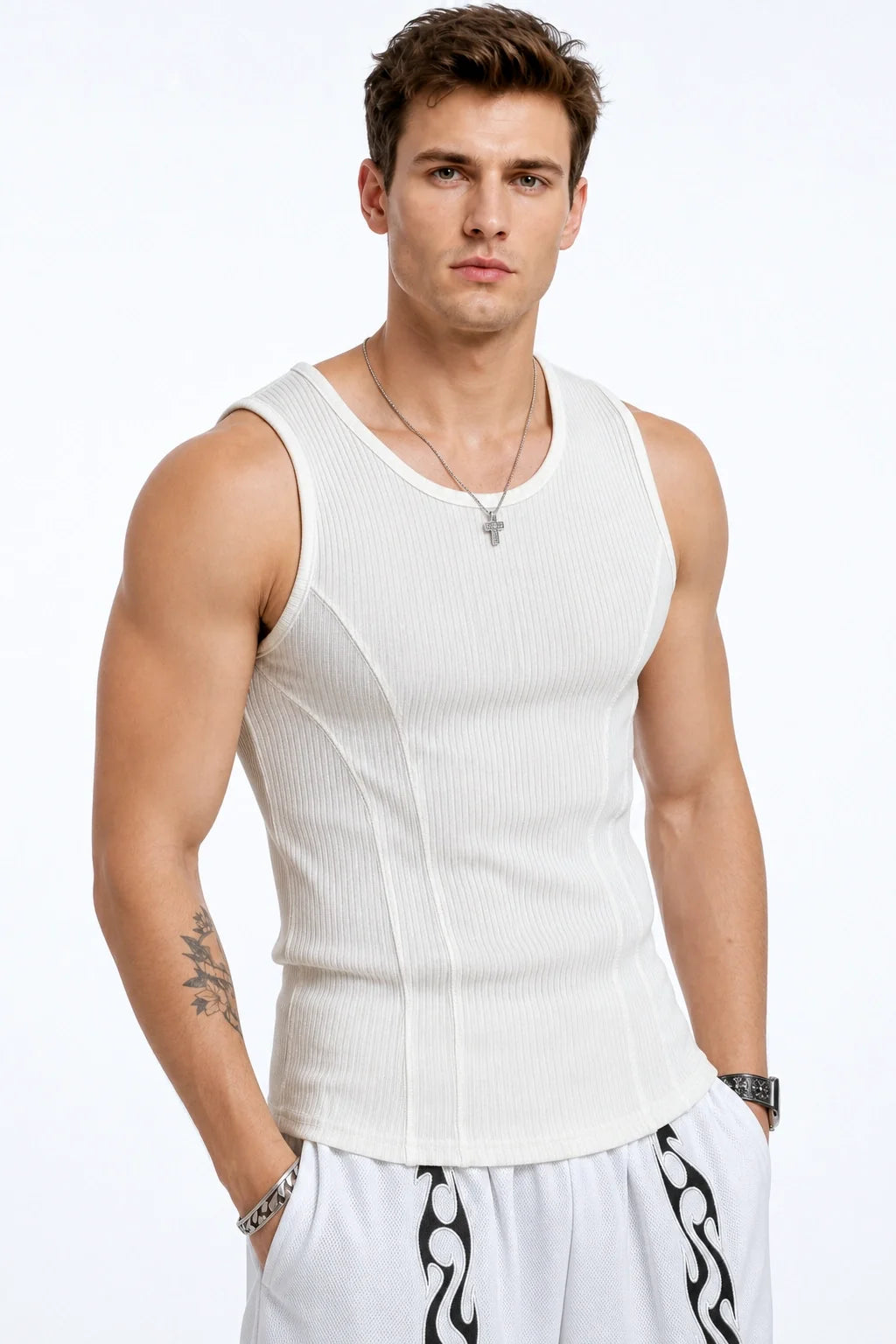 Athletic Ribbed Muscle Tank