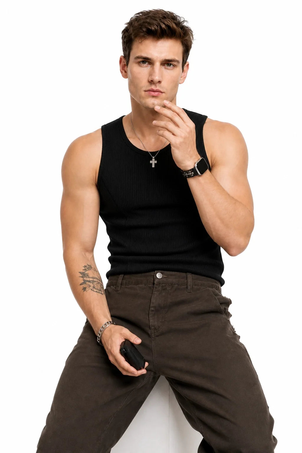Athletic Ribbed Muscle Tank