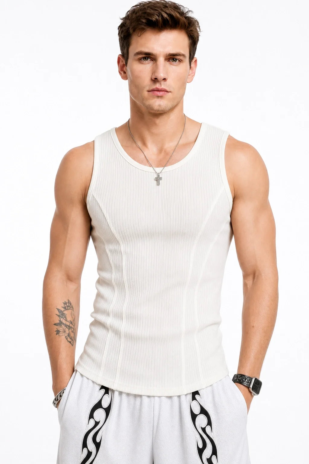 Athletic Ribbed Muscle Tank