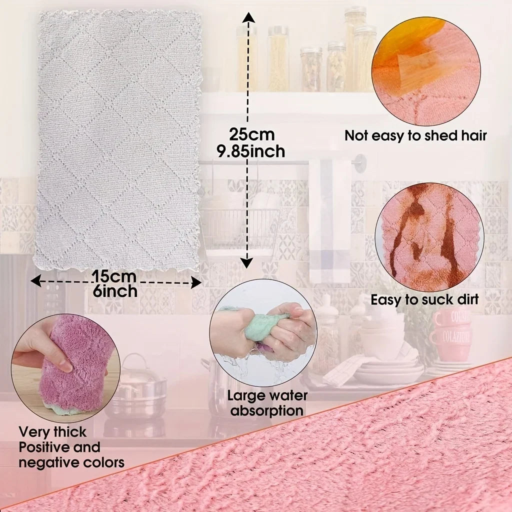 Microfiber Dish Cloths – 10-Pack