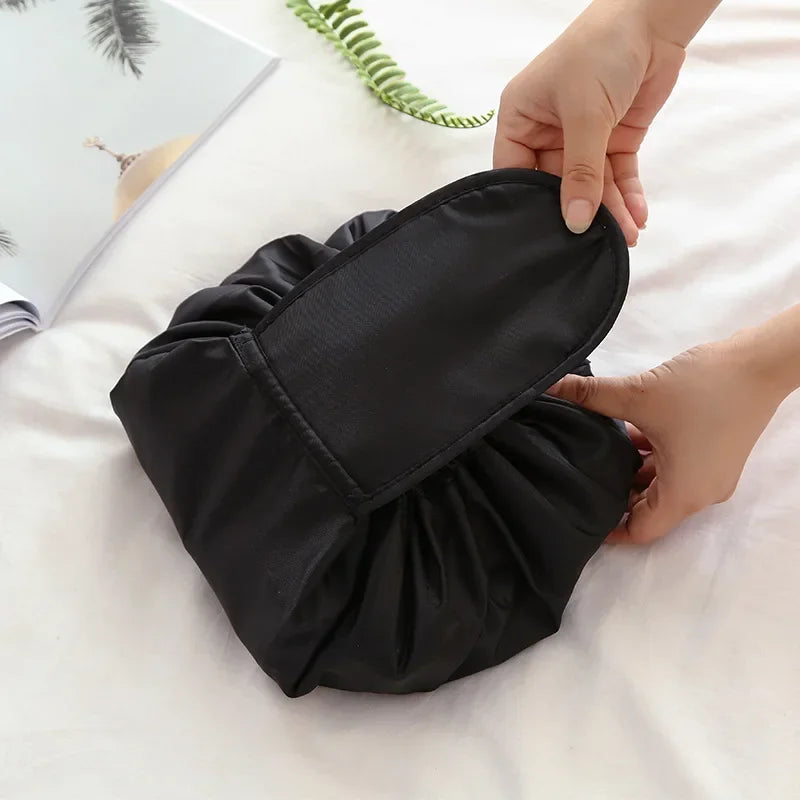 Black Drawstring Cosmetic Bag