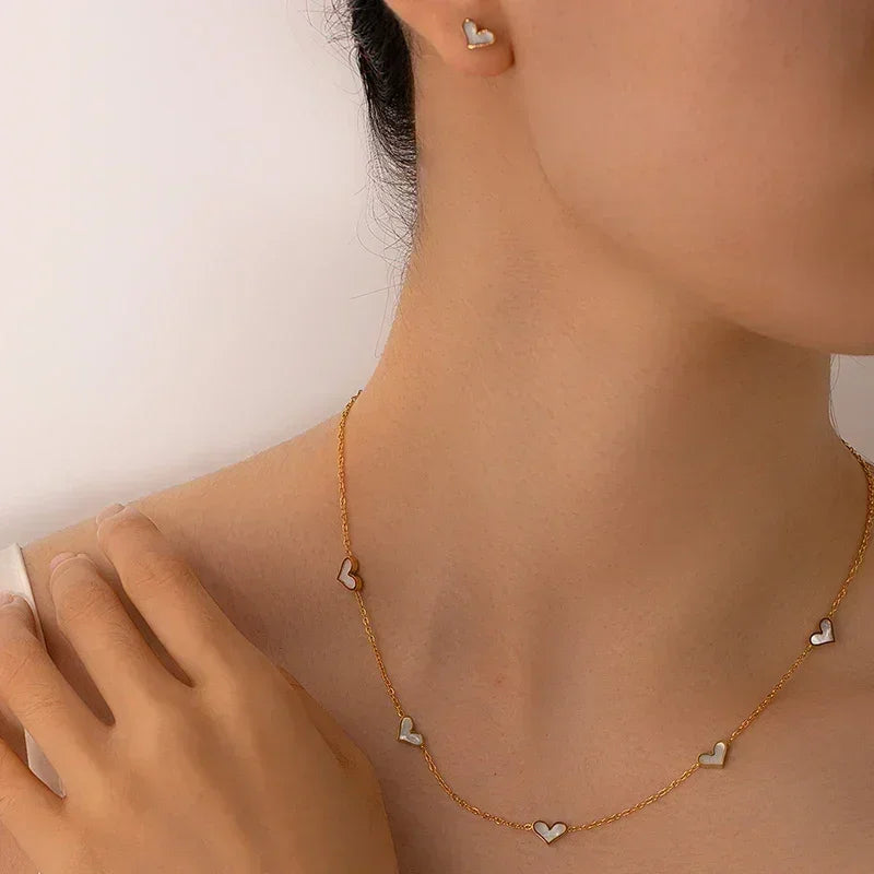 ANENJERY 316L Stainless Steel Heart Shell