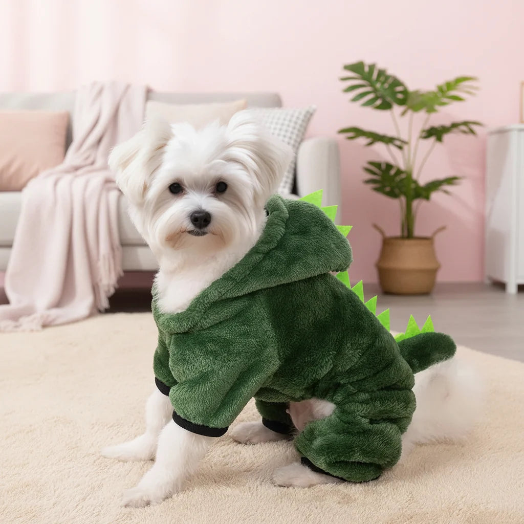 Dinosaur Fleece Costume for Cats & Dogs