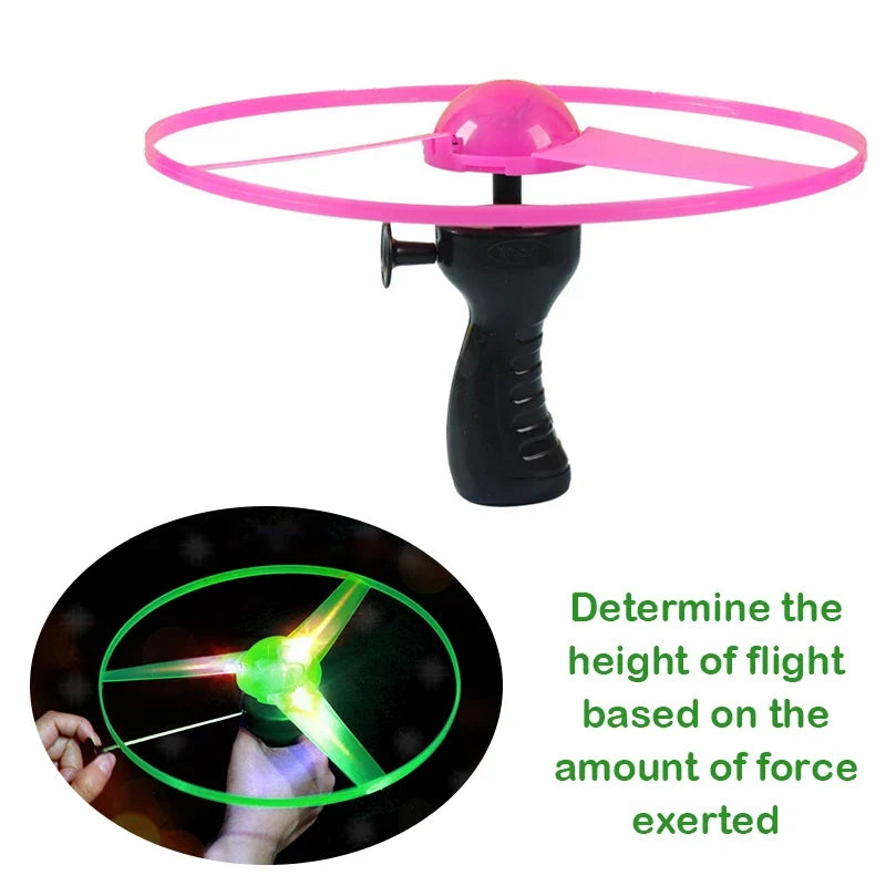 Flashing LED Spinning UFO Flying Saucer