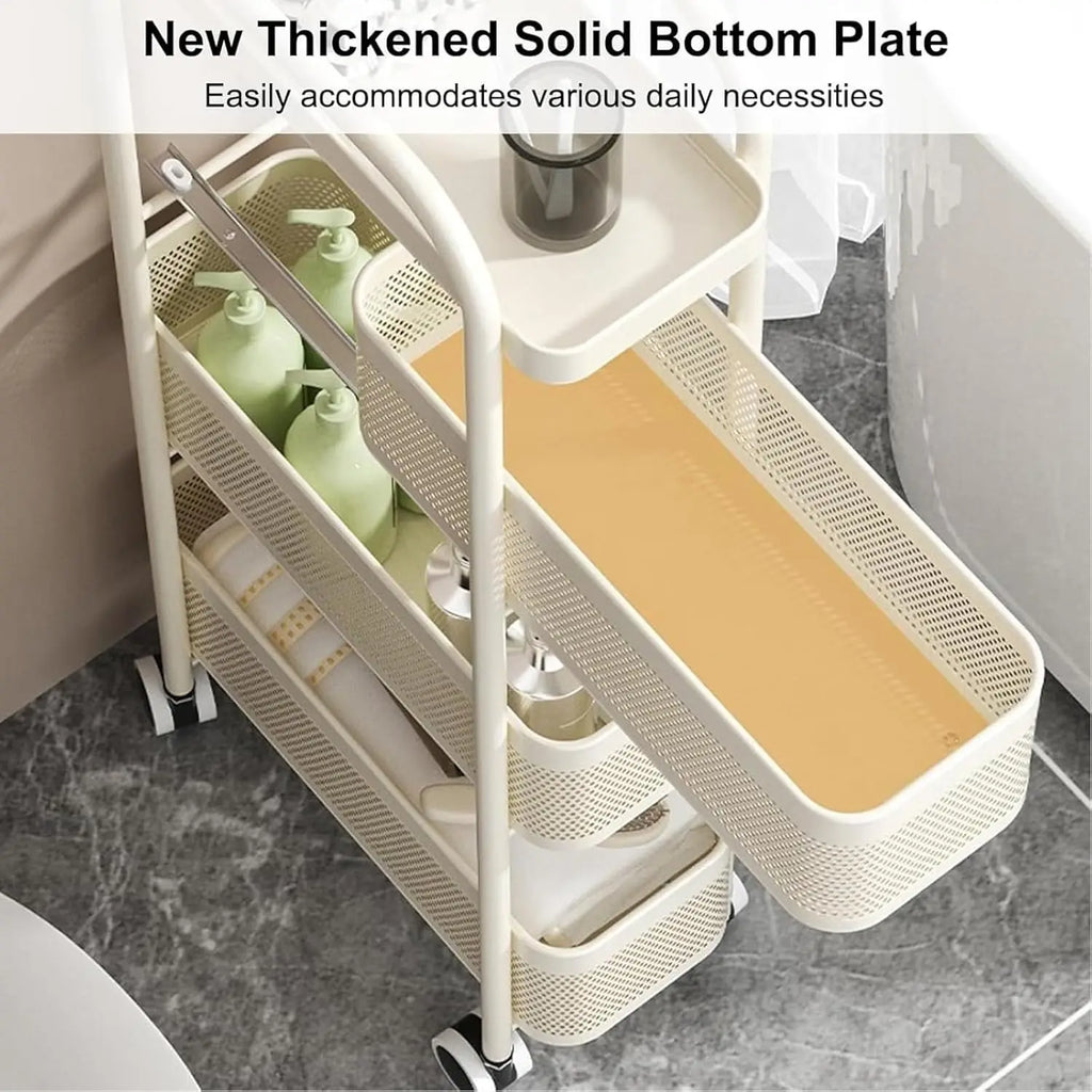 Slim Storage Cart with Track Pull,Bathroom