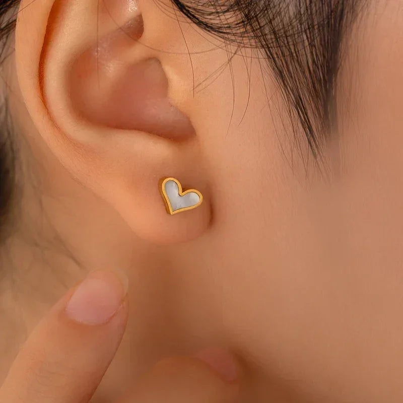 ANENJERY 316L Stainless Steel Heart Shell