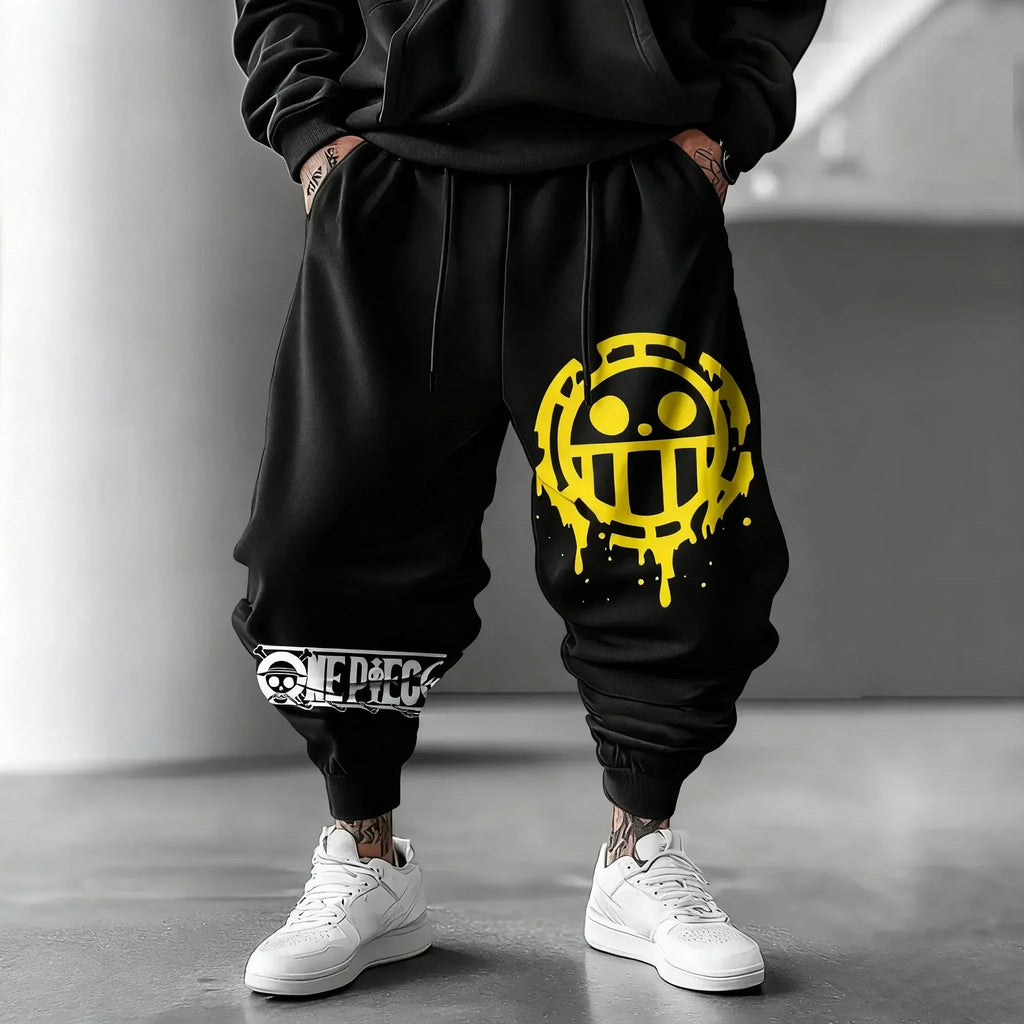 One Piece Graphic Joggers: Y2K Anime Streetwear Pants