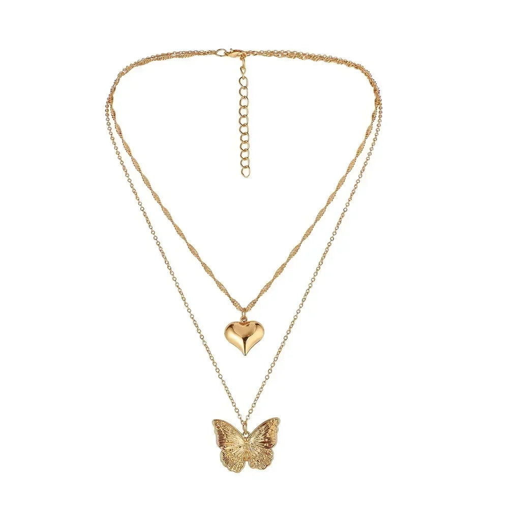 Pink Square Zircon-Style Pendant Necklace