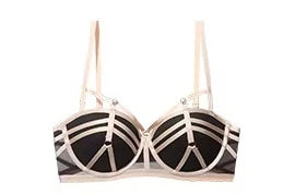Sexy Pure Desire Bralette Set for Small Chest Push Up Wireless Bra Women Summer New Hot Style Sheer Shoulder Strap Lingerie Set