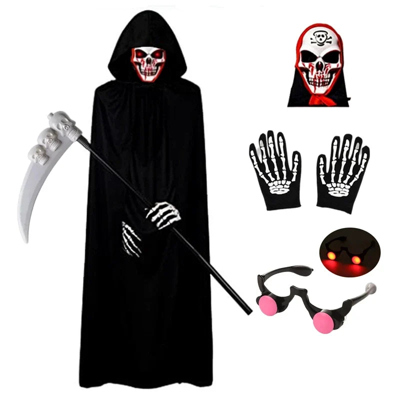 Kids' Grim Reaper Costume with Glowing Eyes