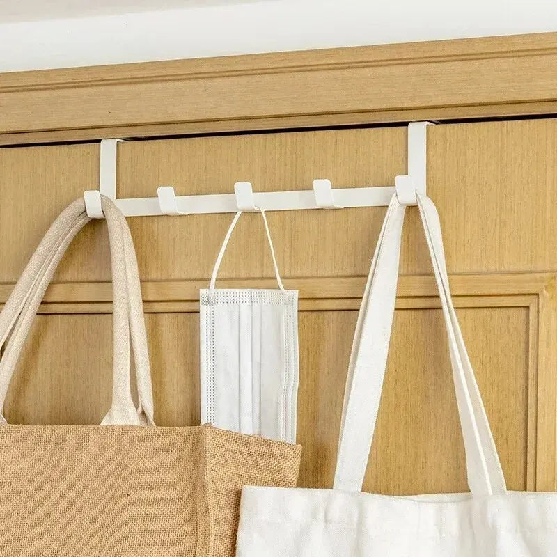 5-Hook Over-the-Door Organizer Rack