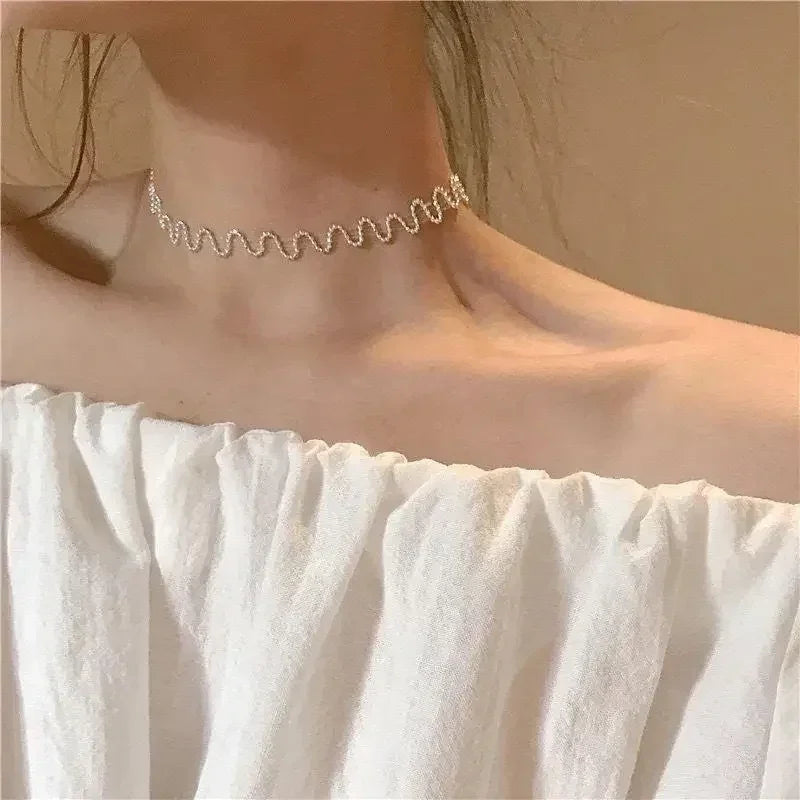 Pink Square Zircon-Style Pendant Necklace