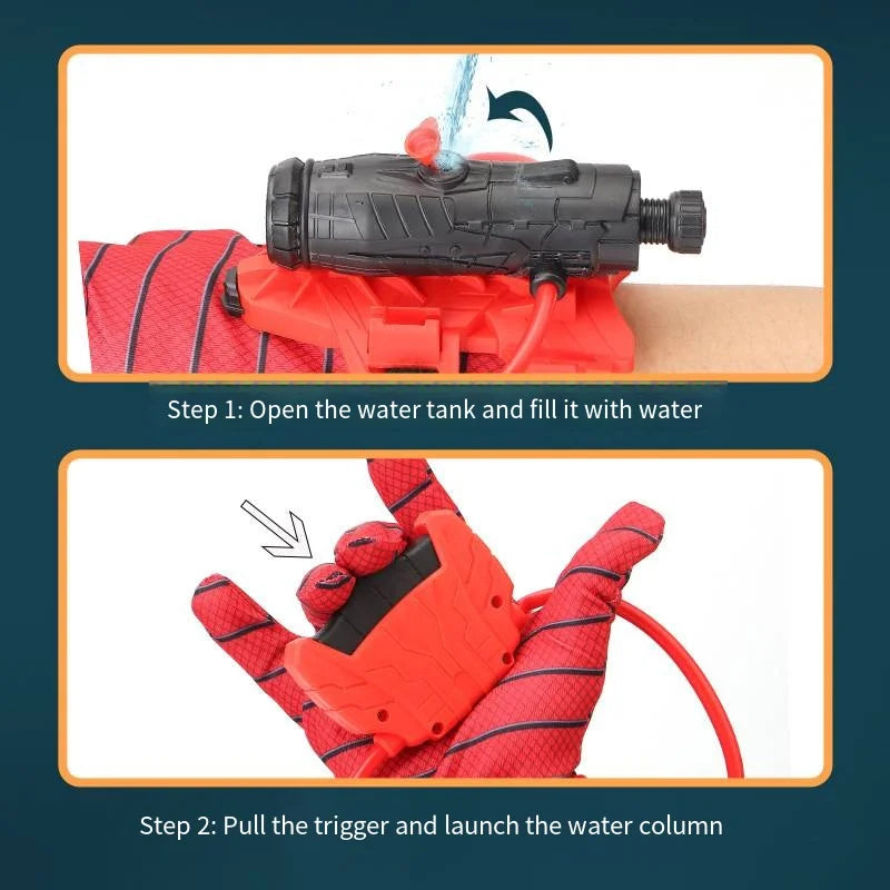 Superhero Figure Glove Water Launcher Set