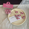 Pink Heart Mini Hair Clips – 6 Pack
