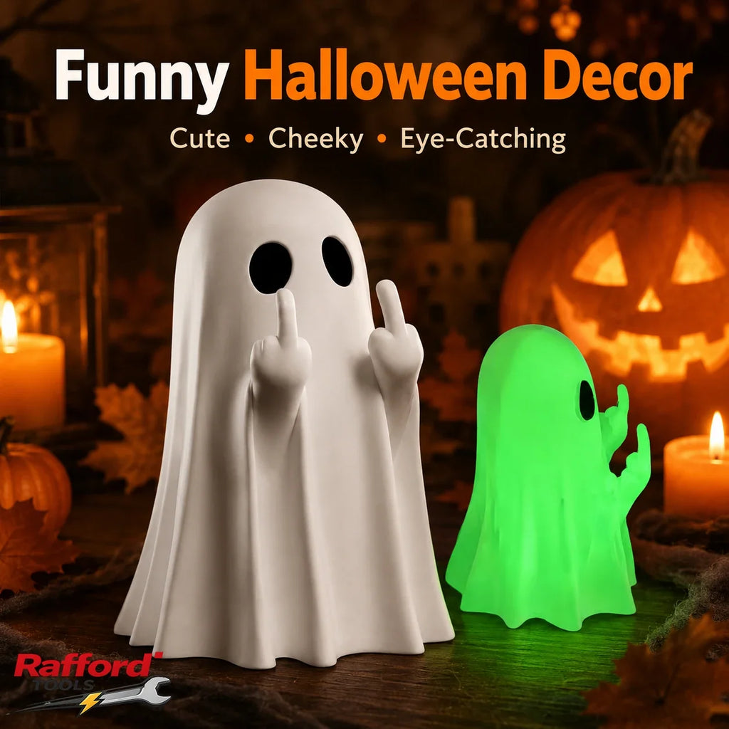 Middle Finger Ghost Statue Fluorescent Glow
