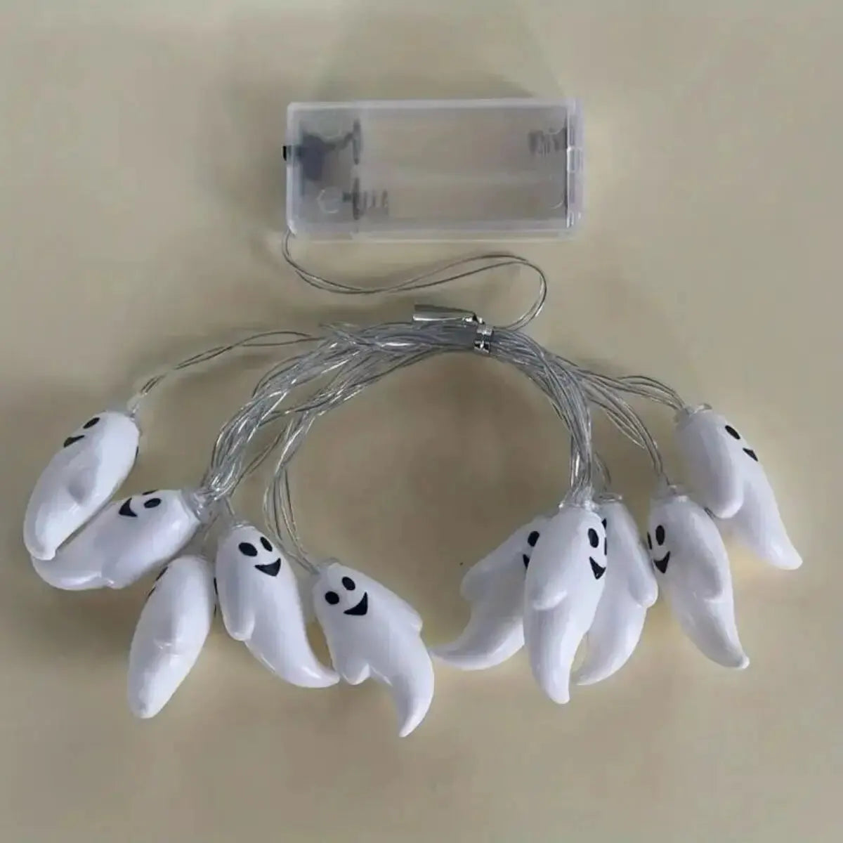 Battery-Powered Halloween Ghost LED String Lights