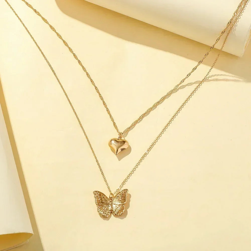 Pink Square Zircon-Style Pendant Necklace