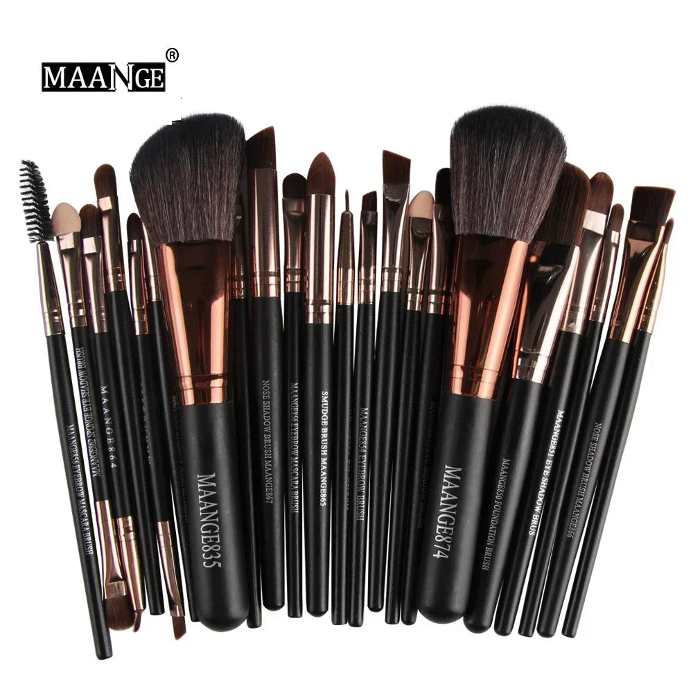 Professional Makeup Brush Set – 3, 13, or 22 Pieces