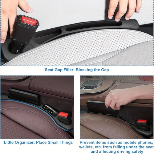 2-Piece Car Seat Gap Filler & Storage Organizer