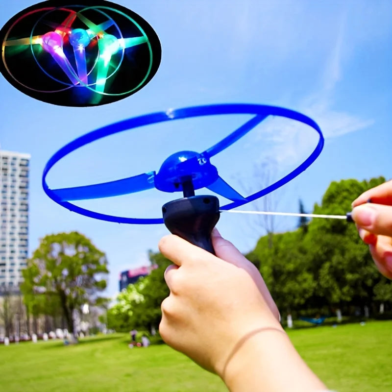 Flashing LED Spinning UFO Flying Saucer