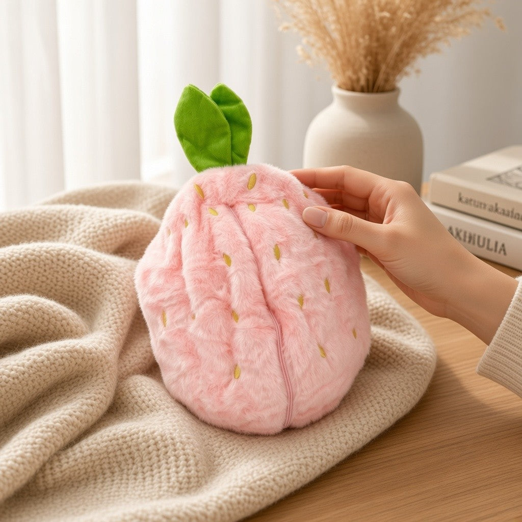 Reversible Strawberry Bunny Plush Toy Soft