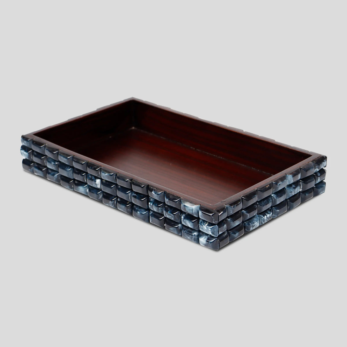 Blue Handmade Illusion Pattern Vanity Tray