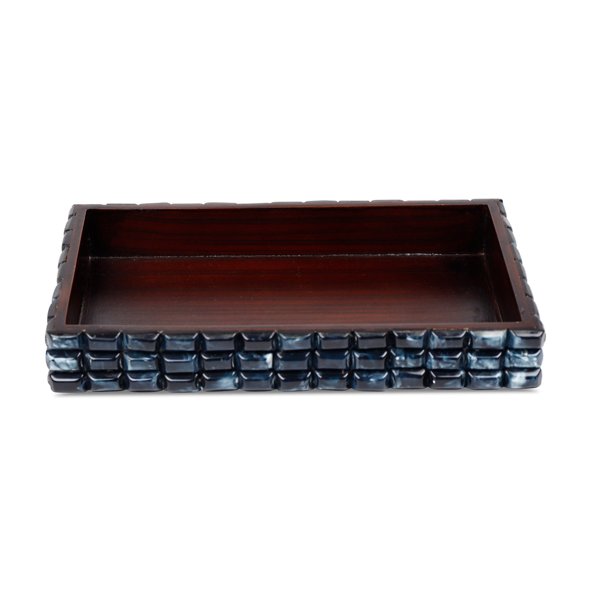 Blue Handmade Illusion Pattern Vanity Tray