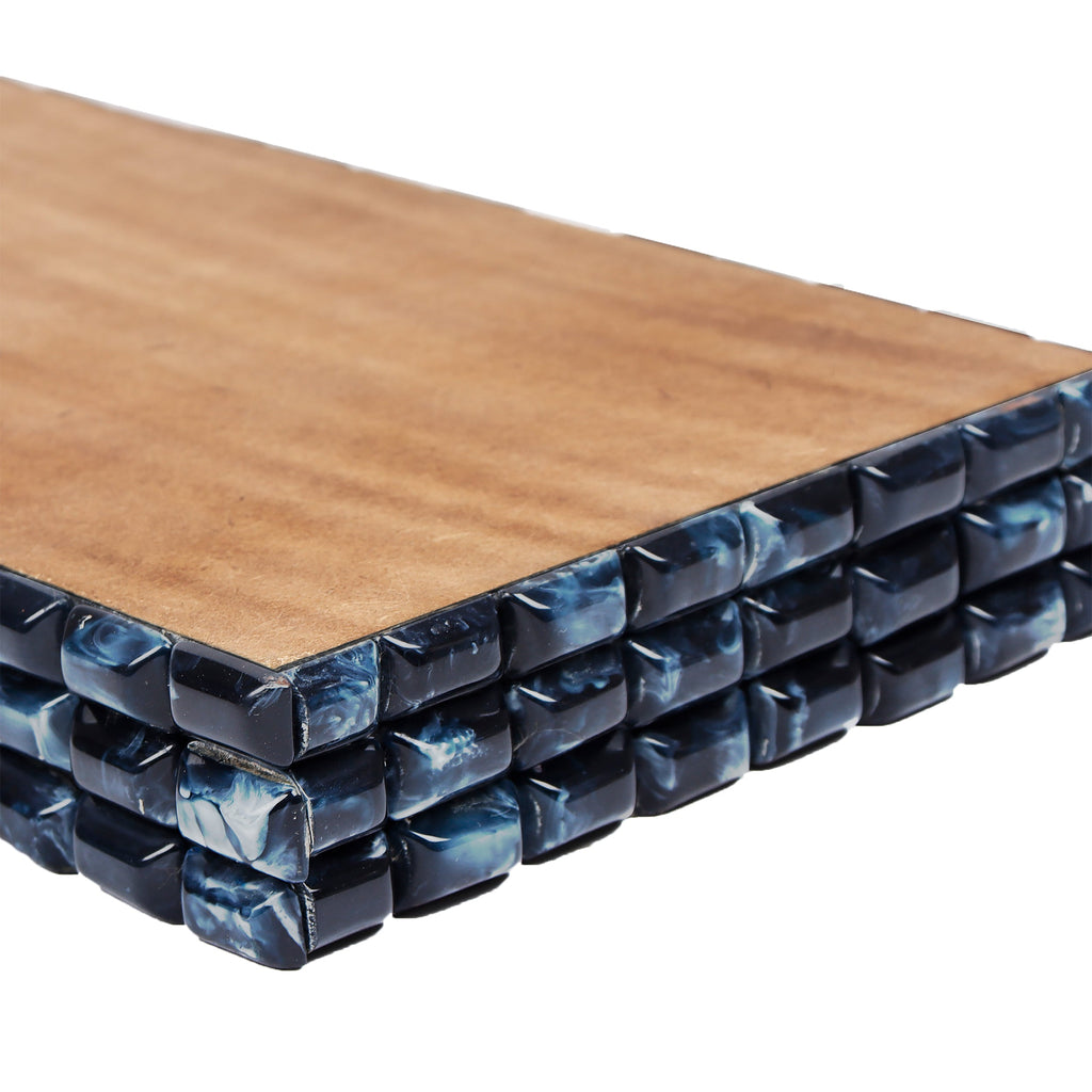 Blue Handmade Illusion Pattern Vanity Tray