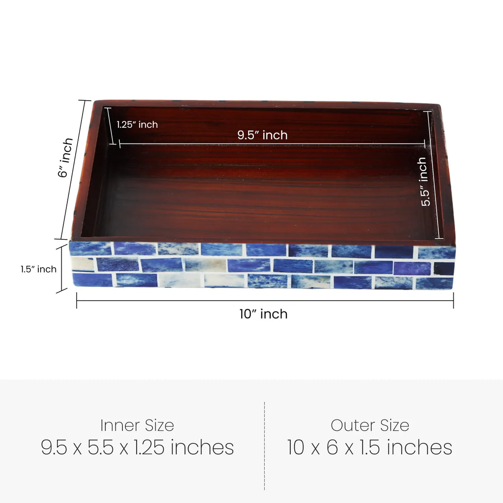 Decorative Tray Bone Inlay Parlour Bond