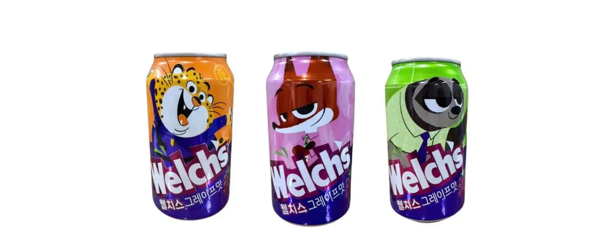Welch’s Soda Assorted Character Cans South Korea