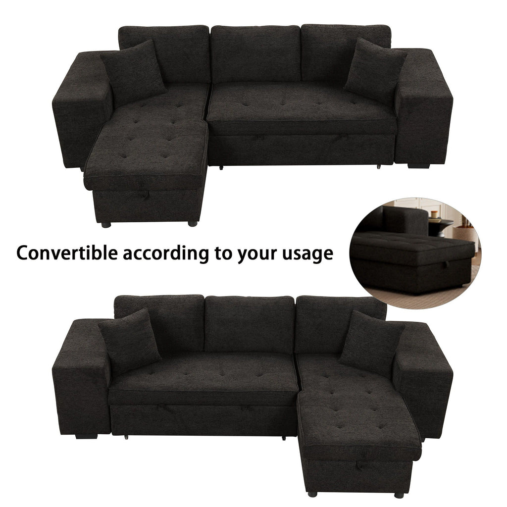 Modern L-Shape 3 Seat Reversible Sectional
