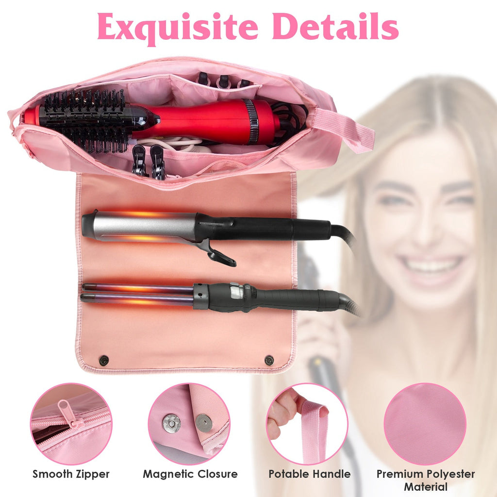 2-in-1 Hair Tool Travel Bag & Heat-Resistant Mat