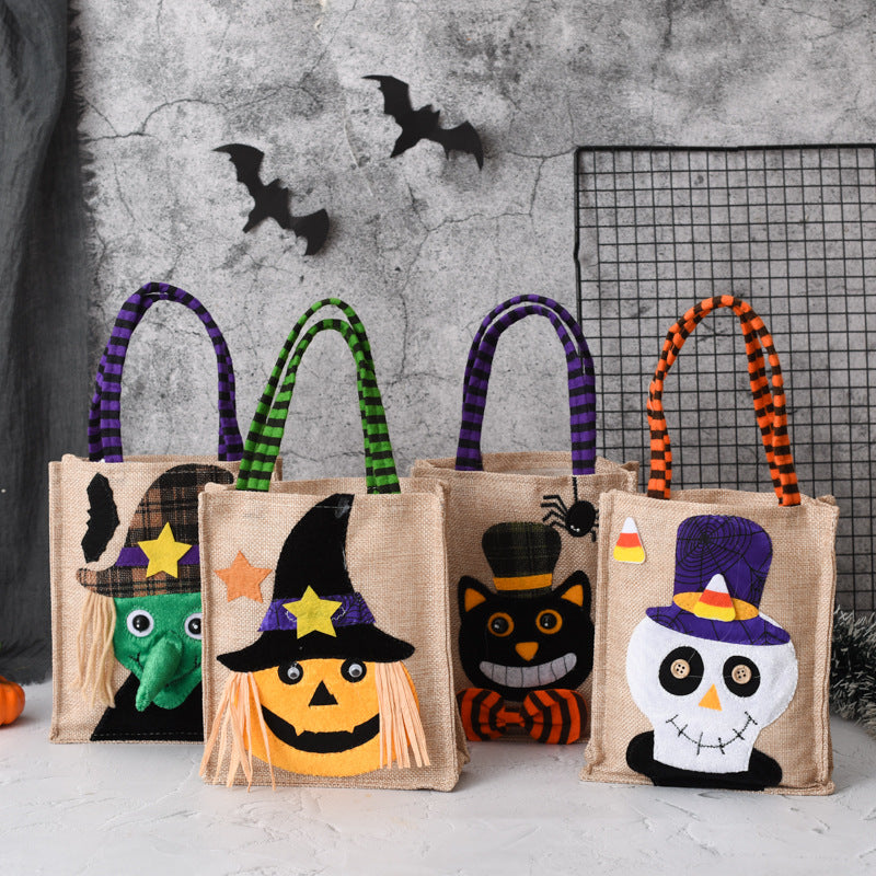 Halloween Linen Candy Tote