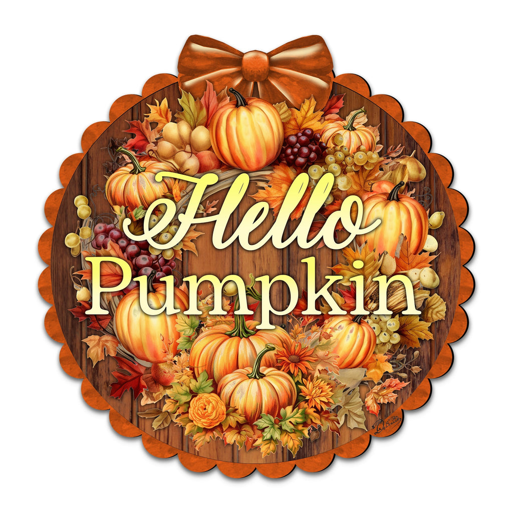 G. DeBrekht Hello Pumpkin Welcome Sign