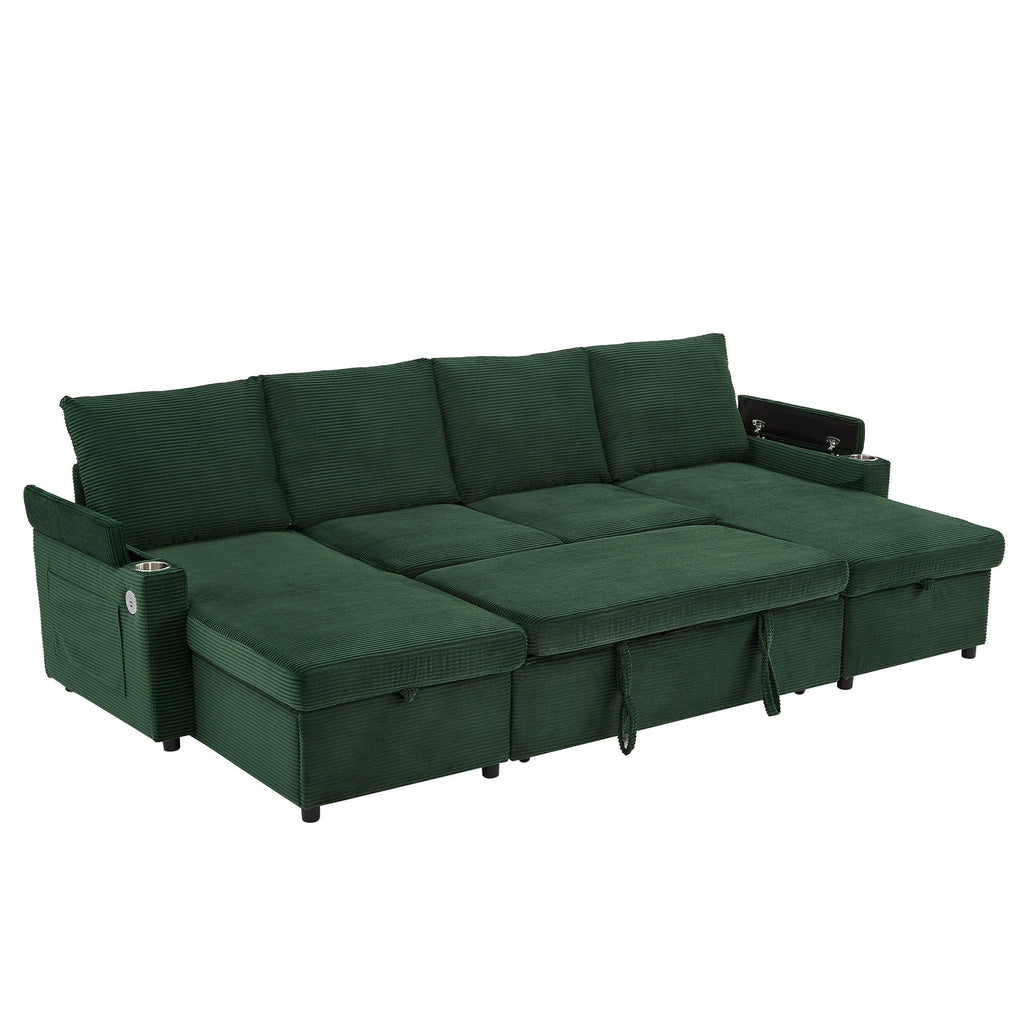 U Shaped Sectional Sofa Bed with
