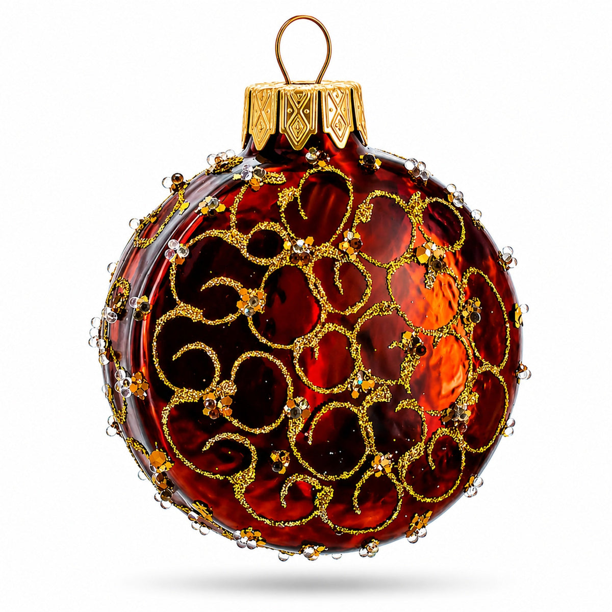 Watch with White Dial Glass Ornament