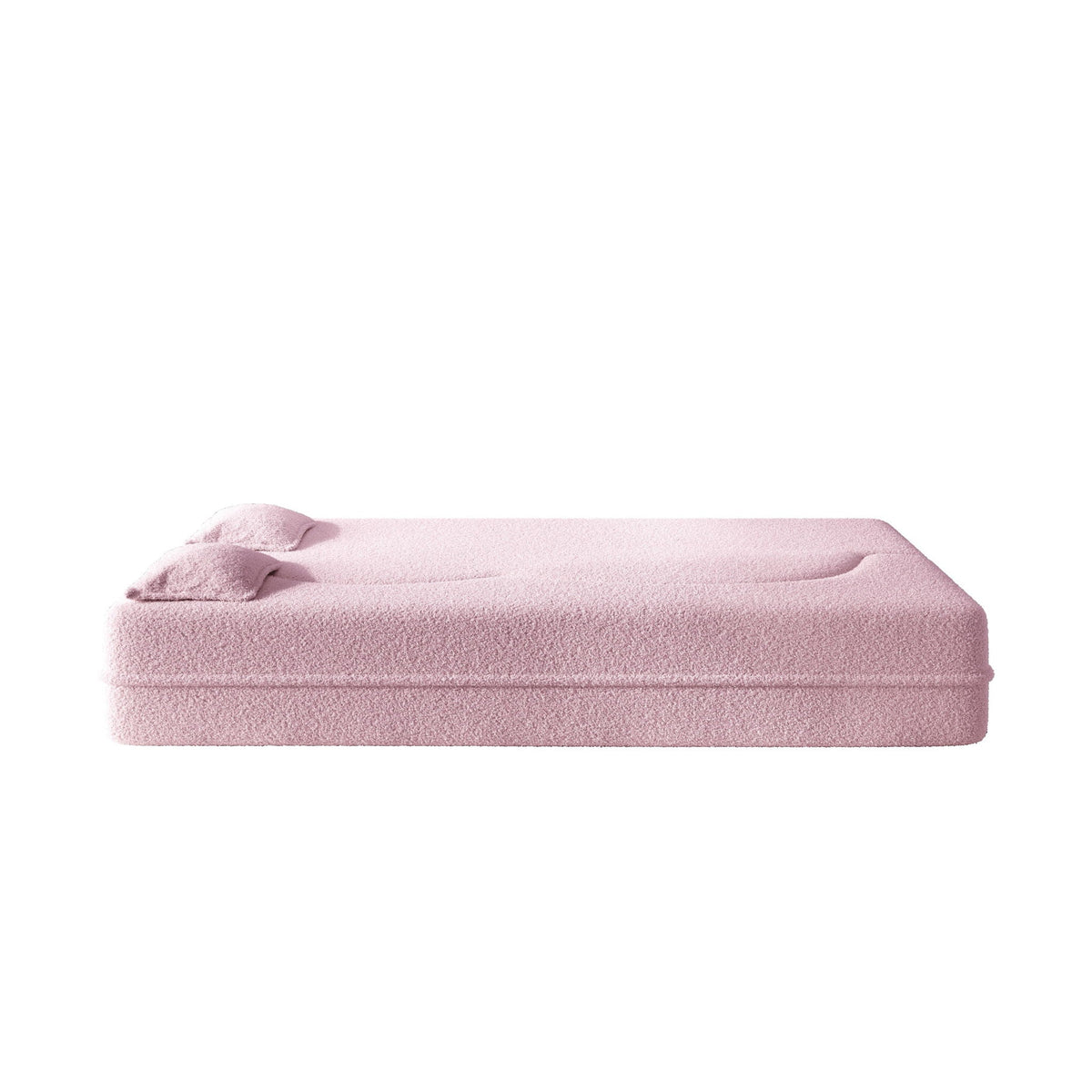 Modern Floor Sleeper Sofa Bed with 2 Pillows - Convertible Twin Size Folding Futon