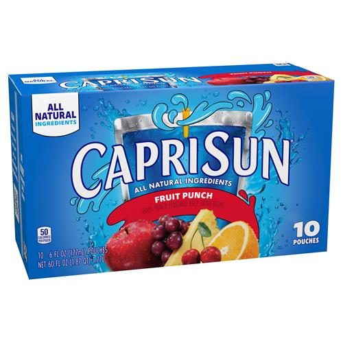 Capri Sun Fruit Punch Flavored With 6 Fl Oz 10 Ct
