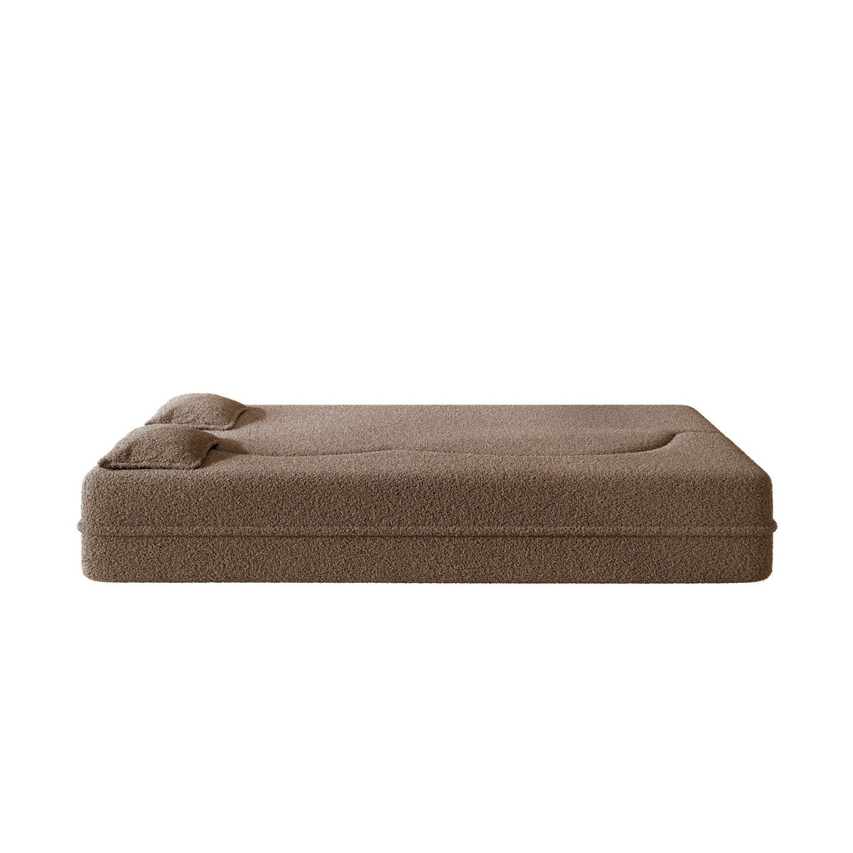Modern Floor Sleeper Sofa Bed with 2 Pillows - Convertible Twin Size Folding Futon