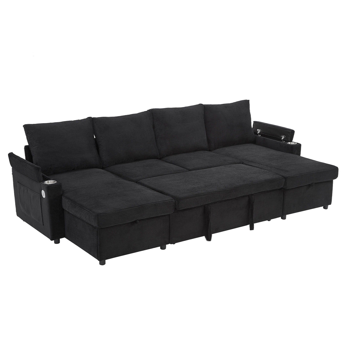 U Shaped Sectional Sofa Bed with