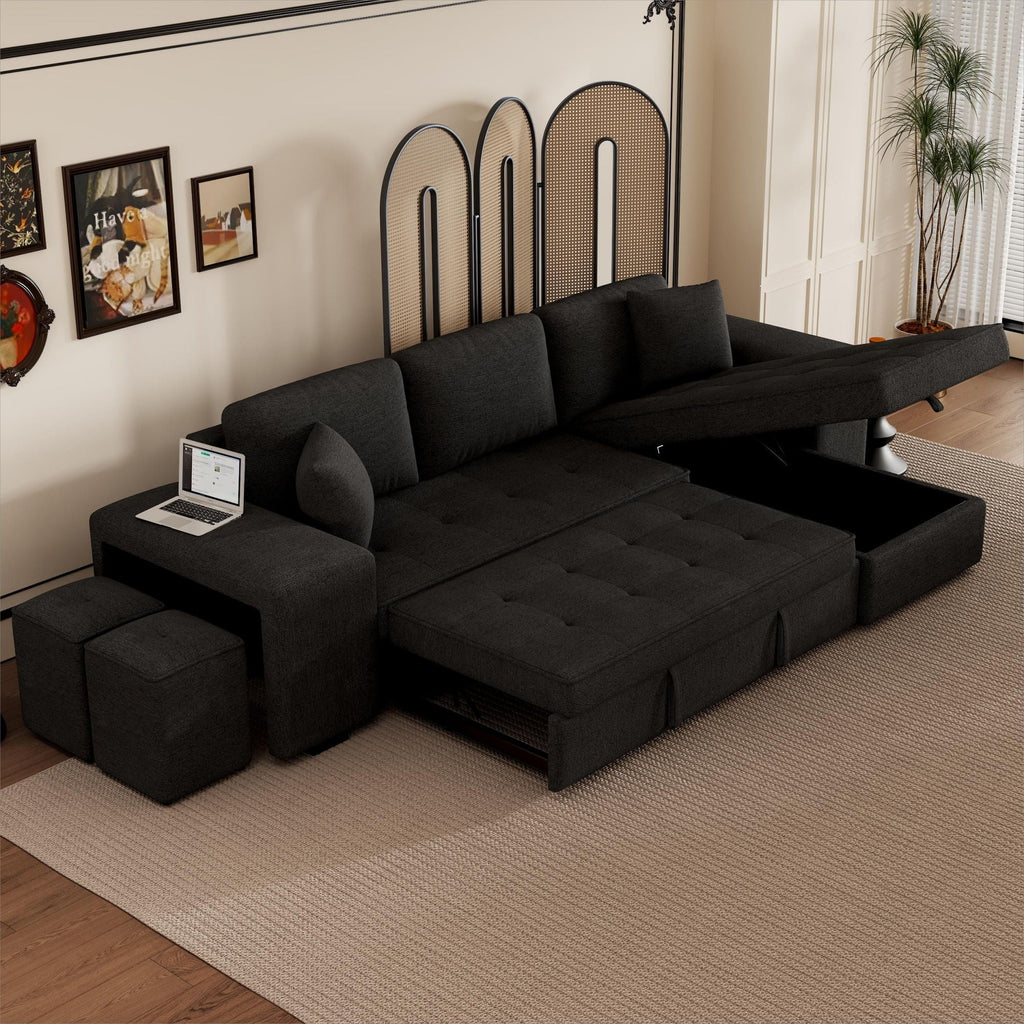 Modern L-Shape 3 Seat Reversible Sectional